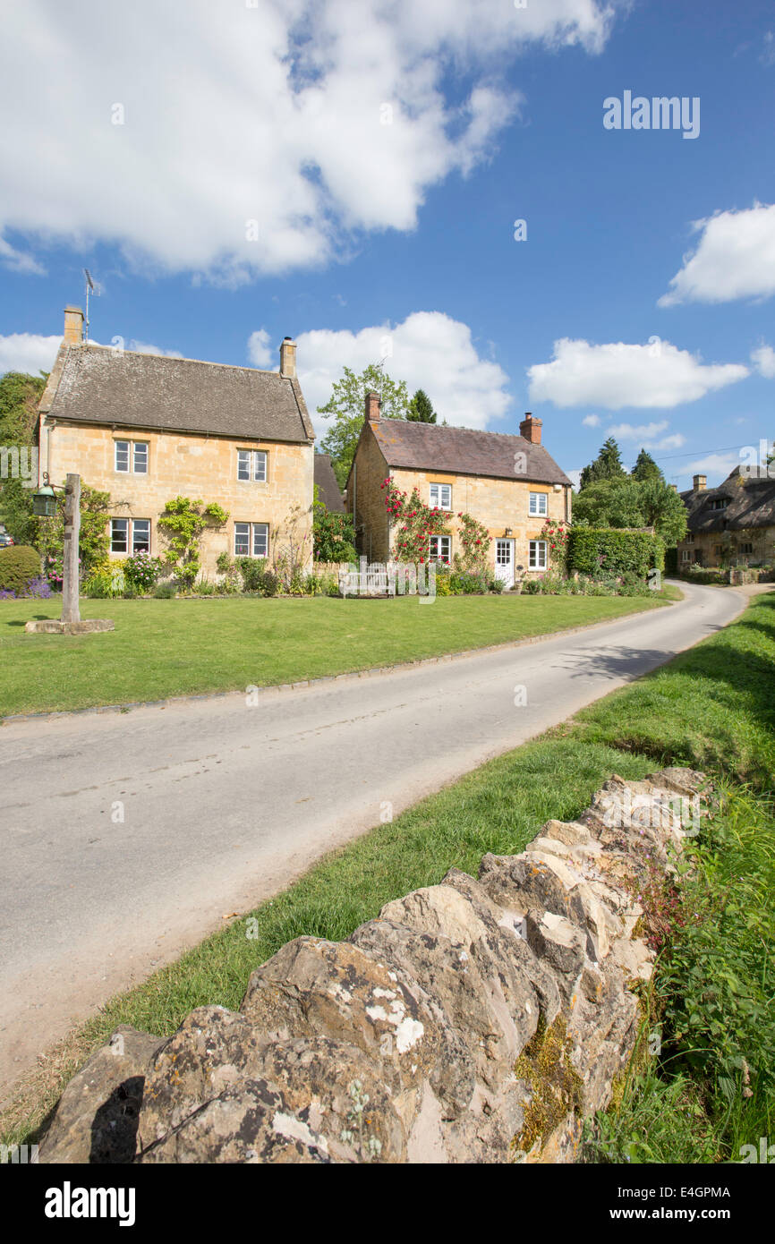 Il villaggio Costwold di Stanton, Gloucestershire, England, Regno Unito Foto Stock