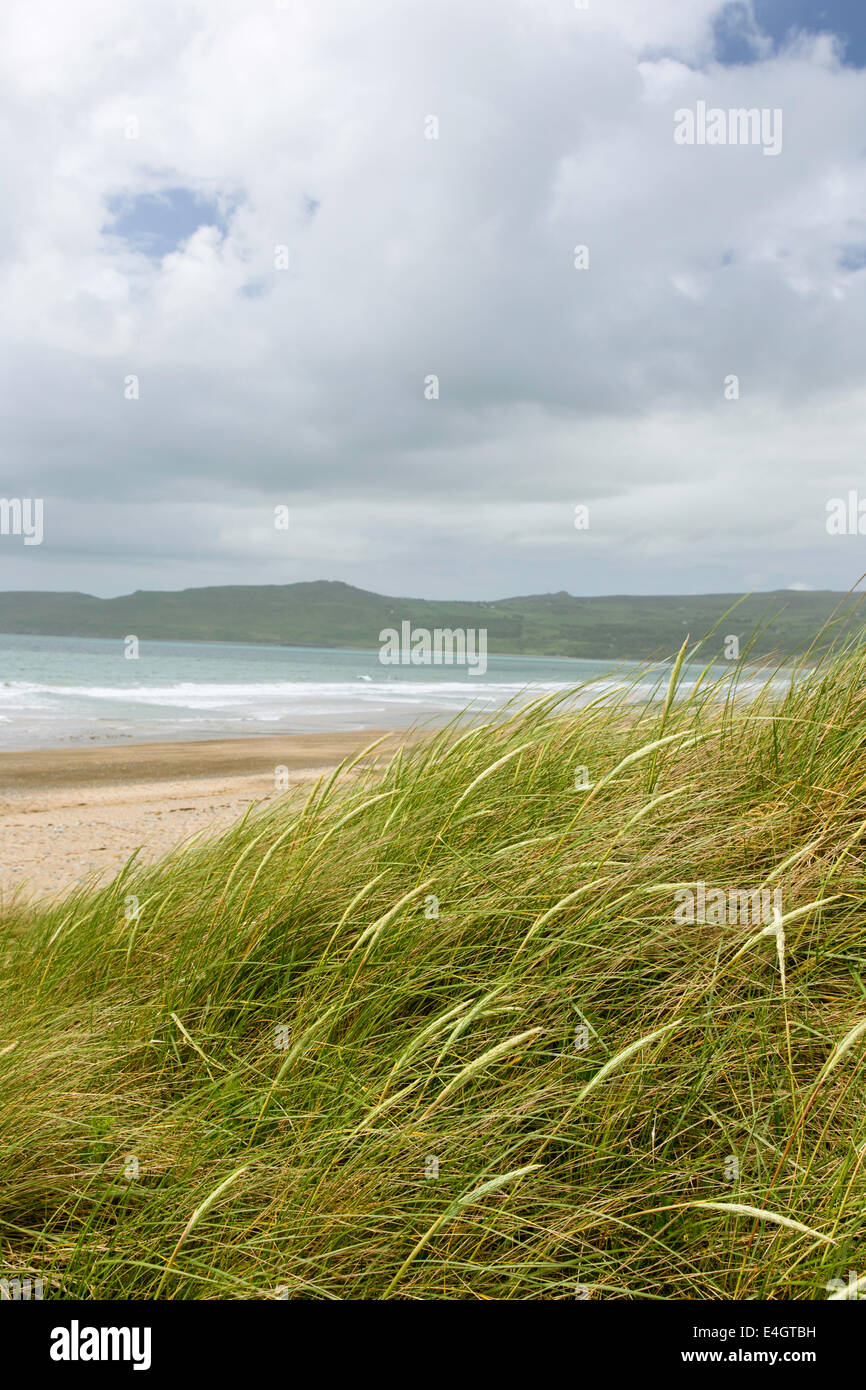 La penisola di Llyn costa al Porth Neigwl o Hell's bocca, Llanengan, Gwynedd, Galles del Nord, Regno Unito Foto Stock