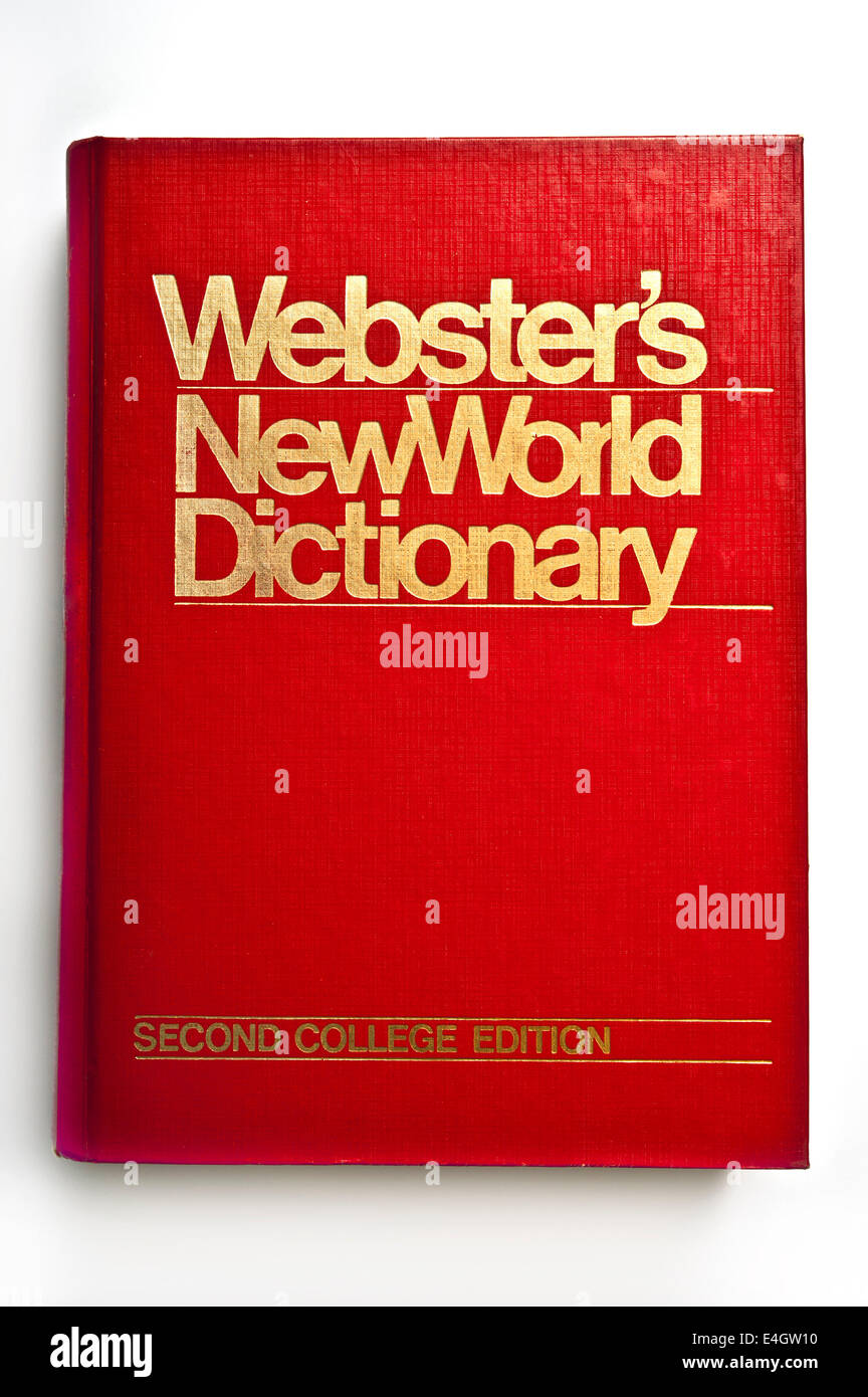 Webster Mondo Nuovo coperchio del dizionario Foto stock - Alamy