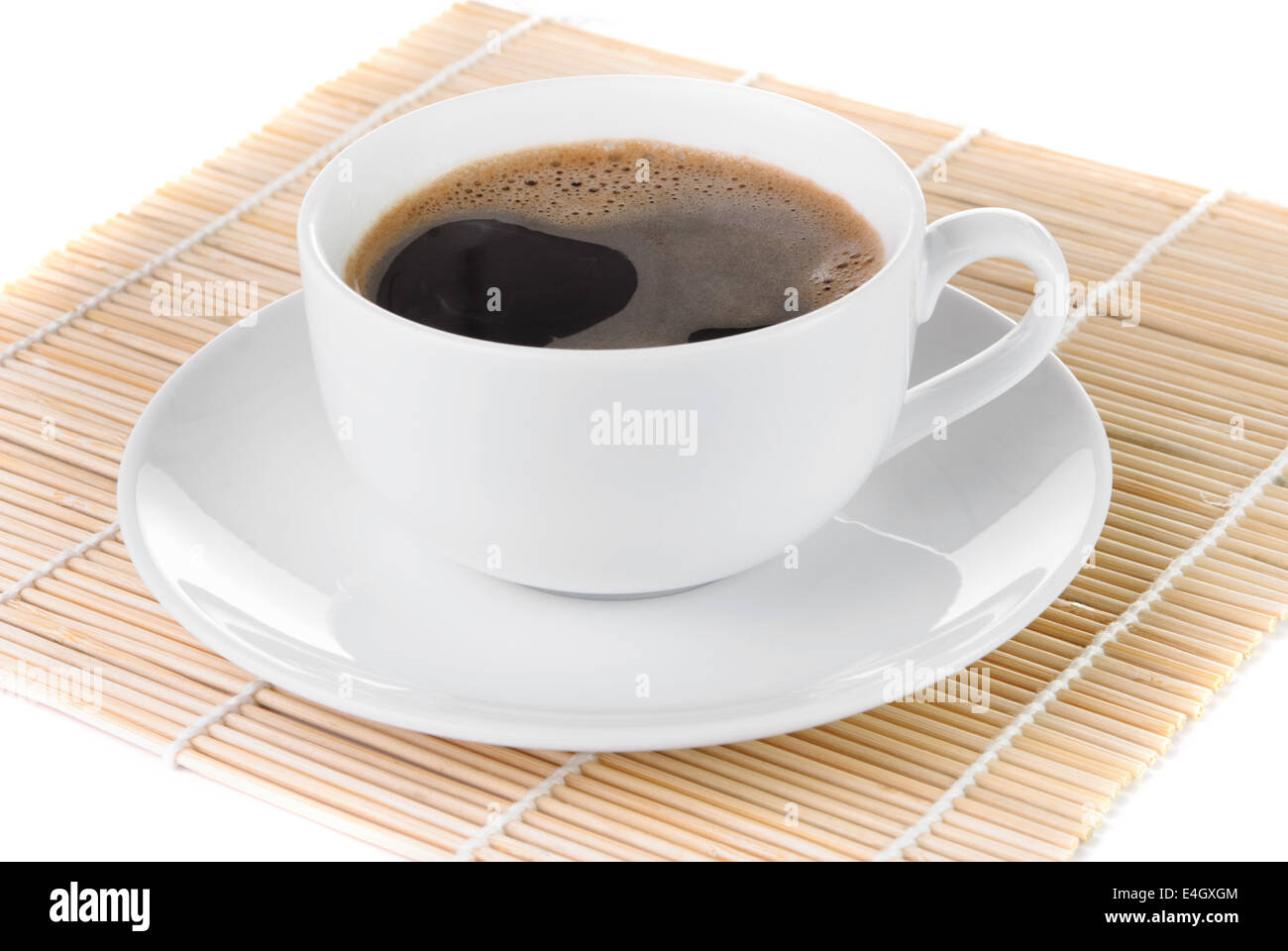 Tazza calda di caffè nero, close up Foto Stock