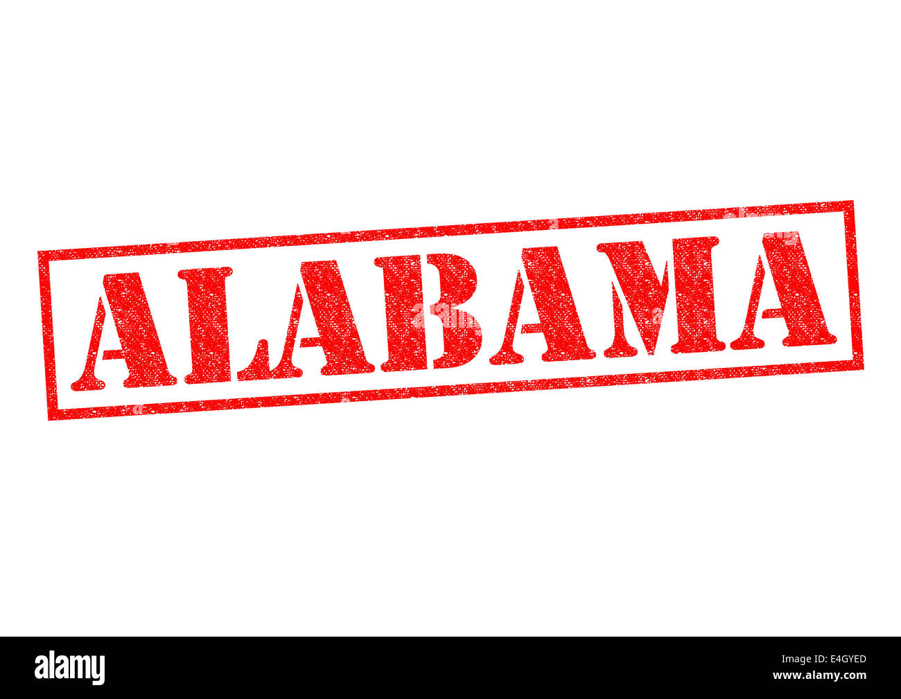 ALABAMA timbro di gomma su uno sfondo bianco. Foto Stock