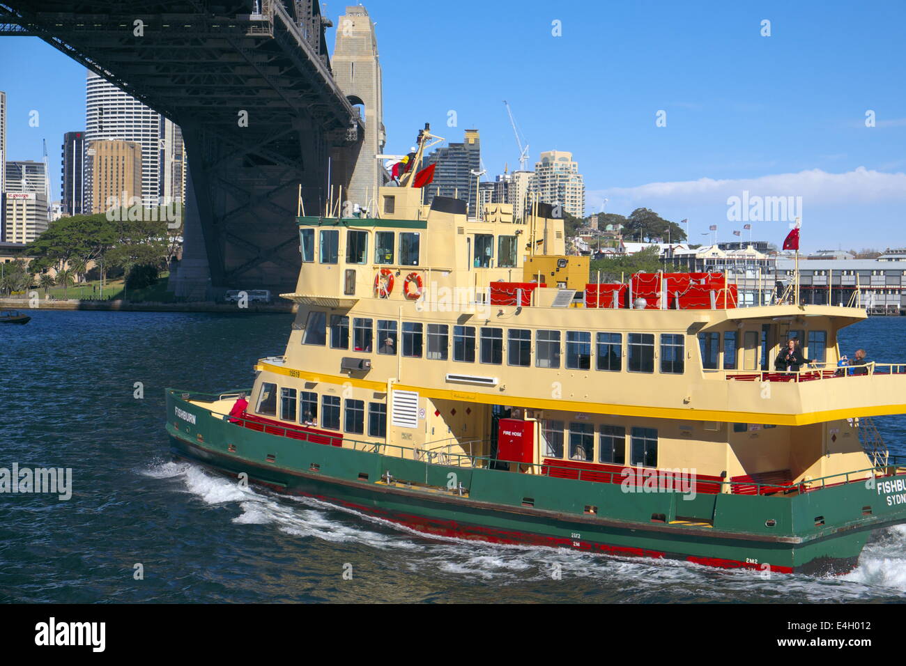 Sydney First Fleet Fishburn e sydney Harbour Bridge, Sydney, New South wales, australia Foto Stock