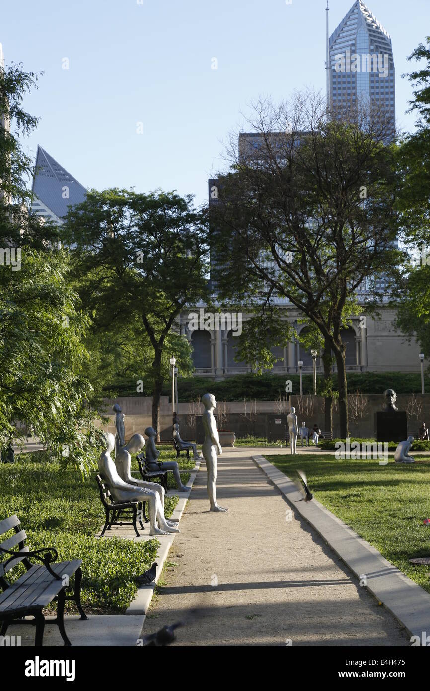 Bordi a Solti giardino in Chicago Foto Stock
