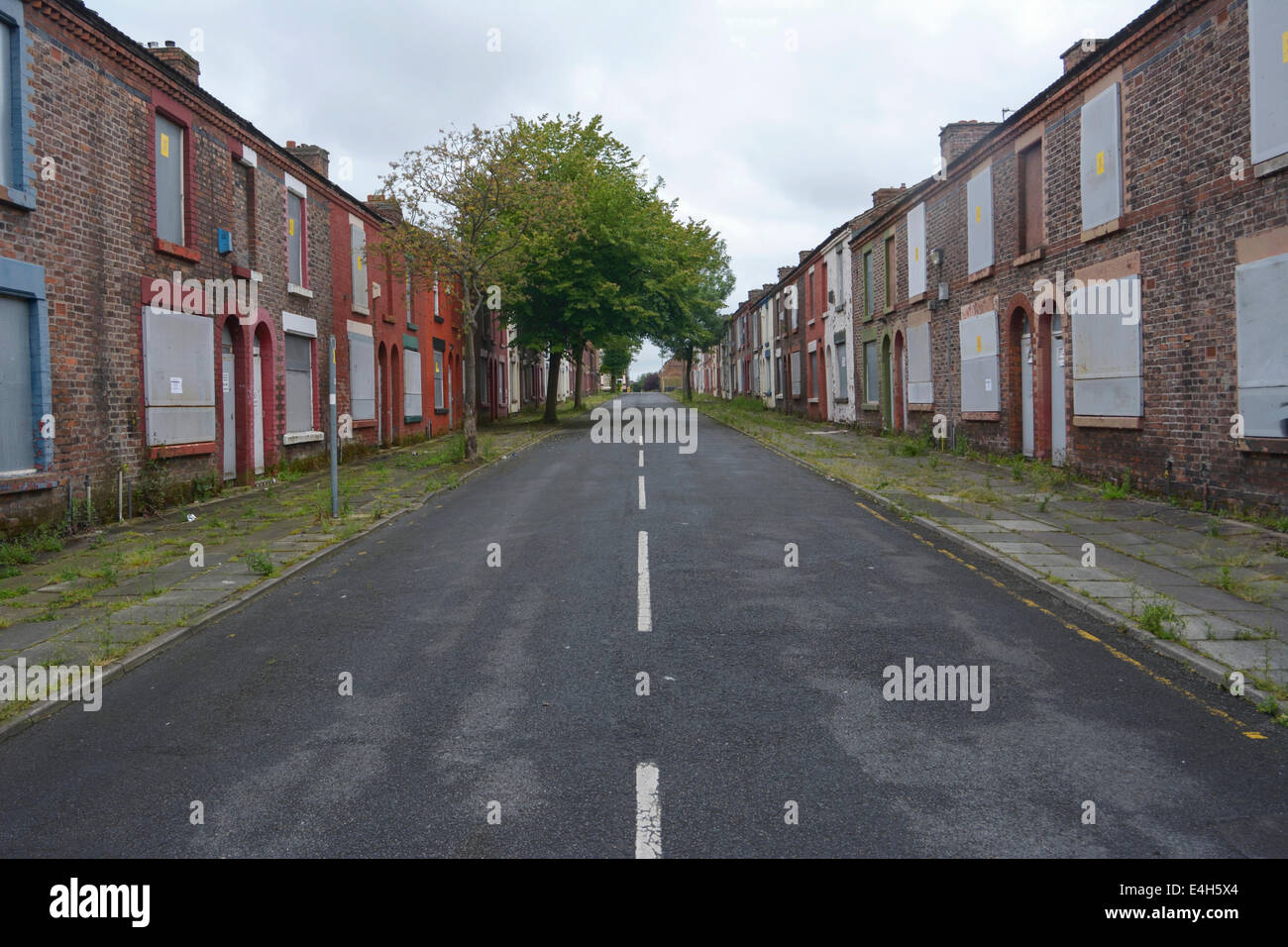 Una zona di Toxteth in Liverpool 8 noto come il Welsh strade dovuti per le strade di essere nominato dopo la città in Galles. Foto Stock