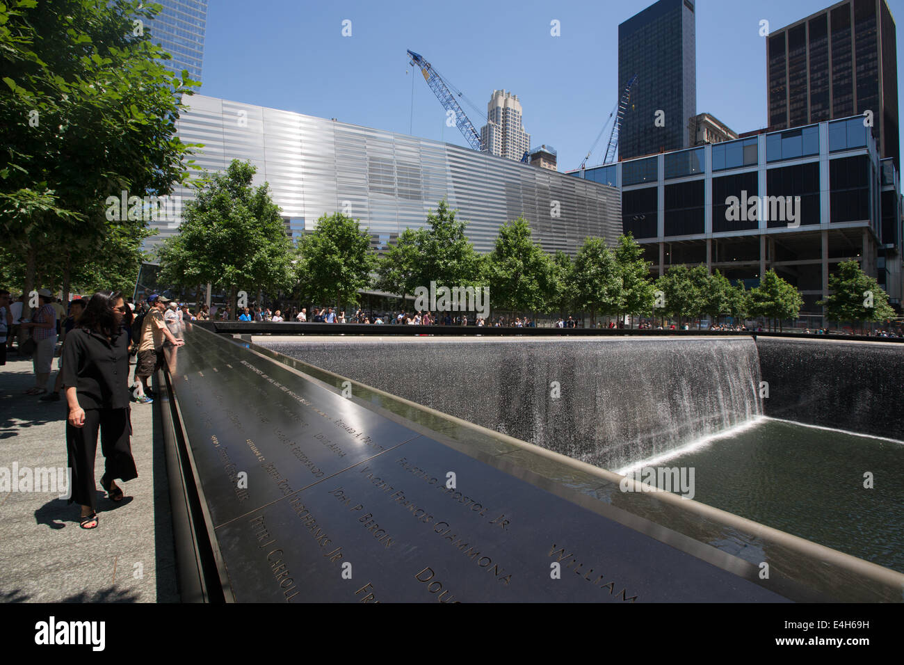 Ground Zero World Trade Center 9-11 Memorial noto come National September 11 Memorial, a Manhattan, New York, America. Foto Stock