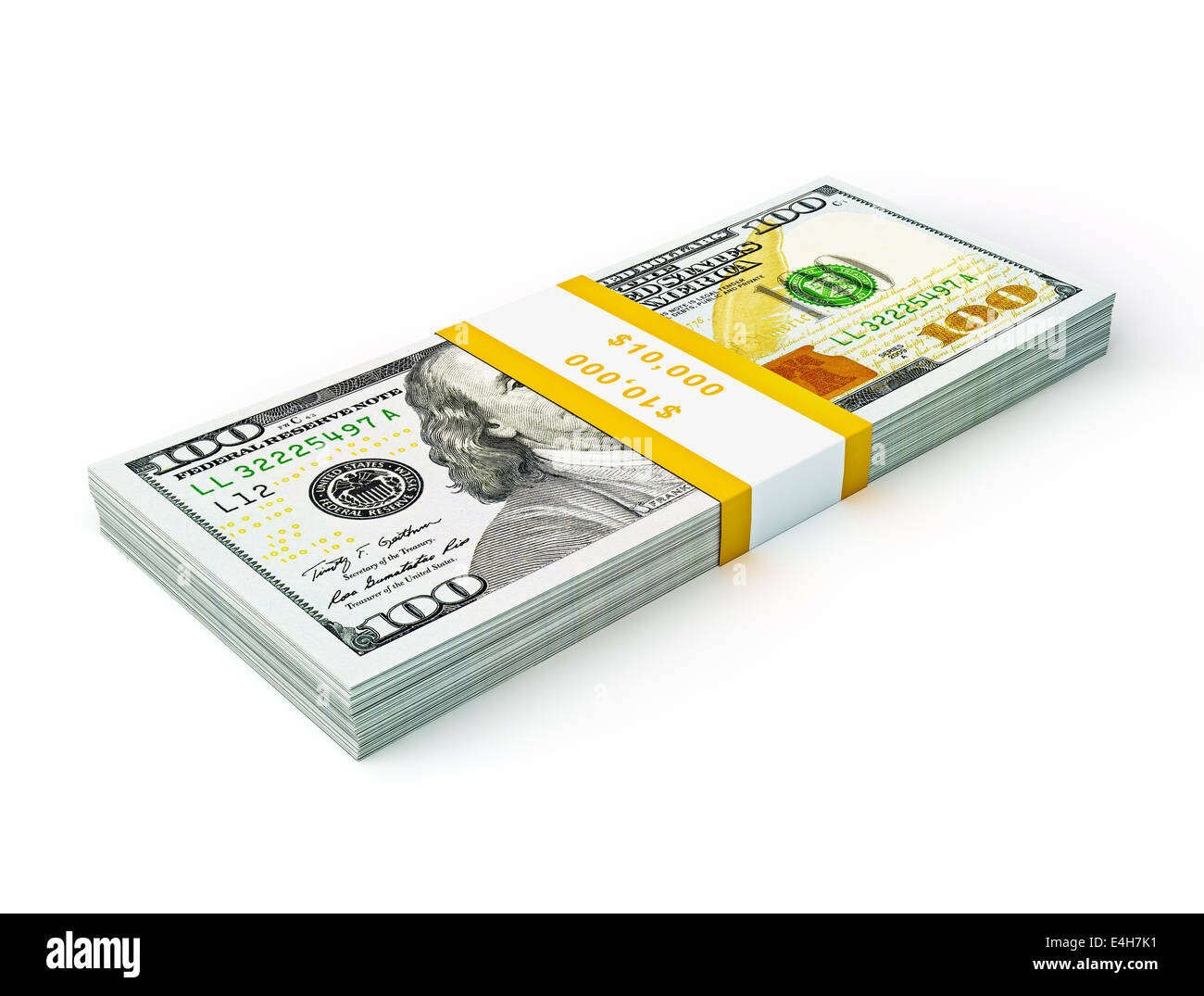 Dollari USA banconote azienda creativa finanza fare soldi concetto - stack di nuovo nuovo 100 dollari US 2013 edition banconote Foto Stock