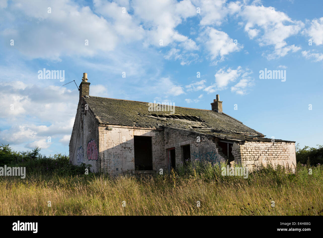 Cottage abbandonati. Foto Stock