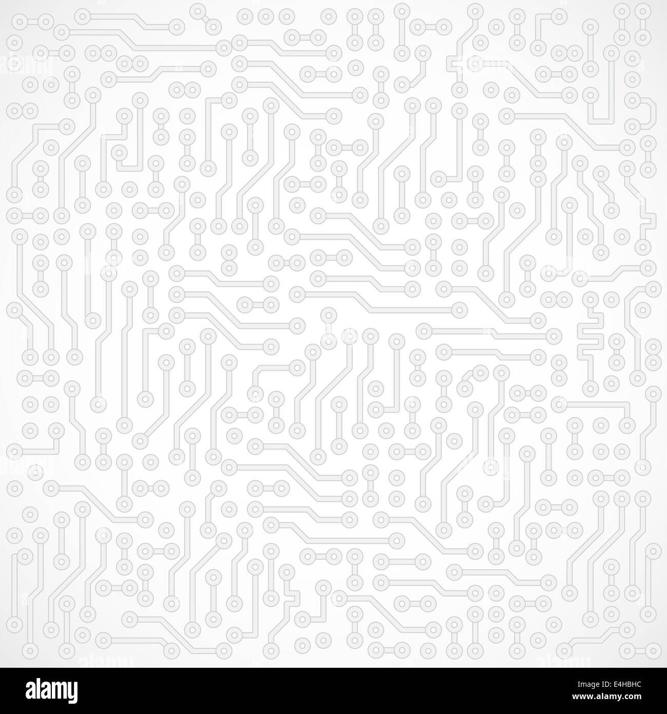 Grigio chiaro square astratta del circuito elettronico di sfondo Foto Stock