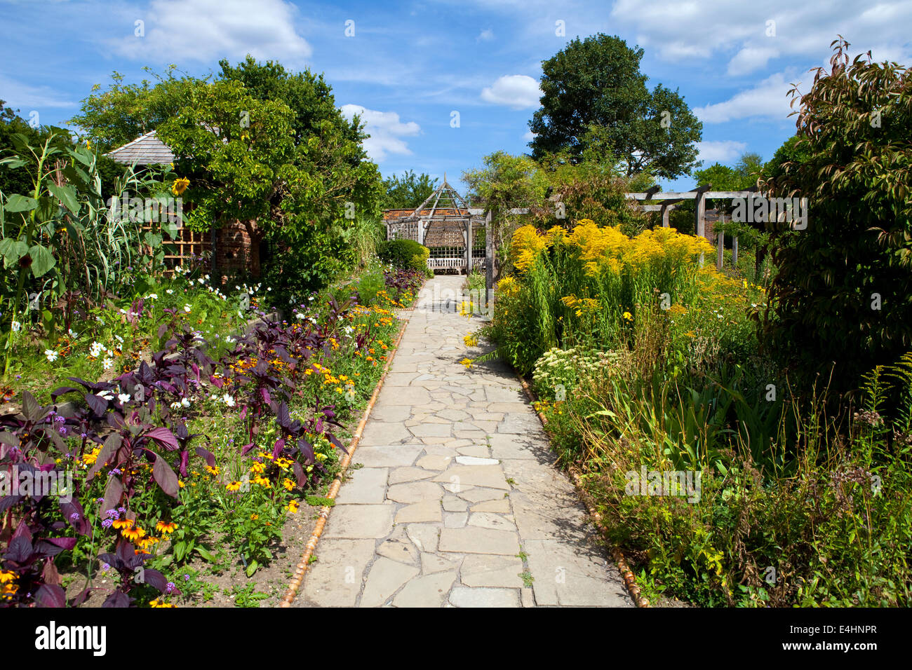 Il bellissimo giardino murato nel Brockwell Park, Brixton. Foto Stock