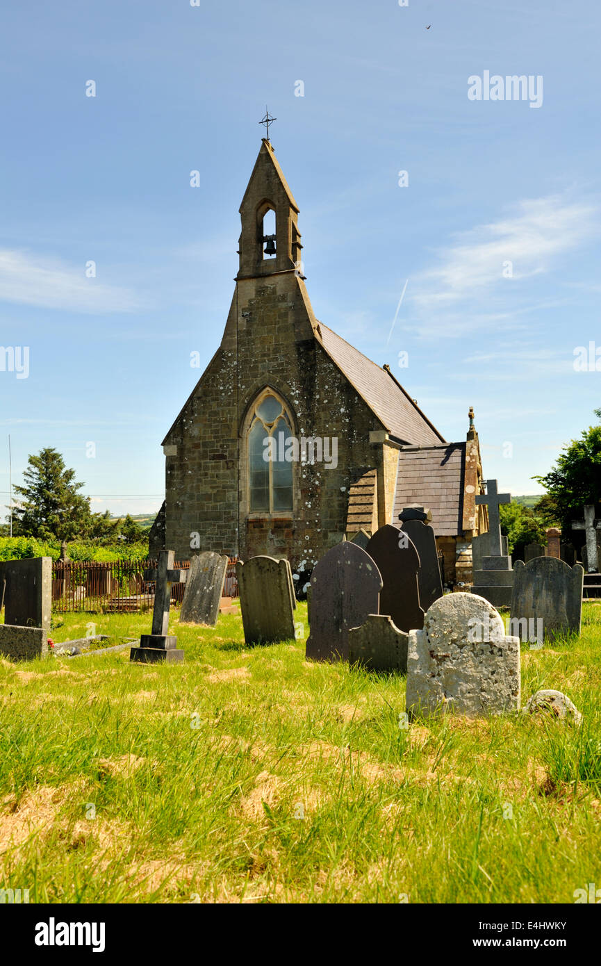 Parrocchia anglicana chiesa St Cynwyl di Aberporth, Pembrokeshire, Wales, Regno Unito Foto Stock