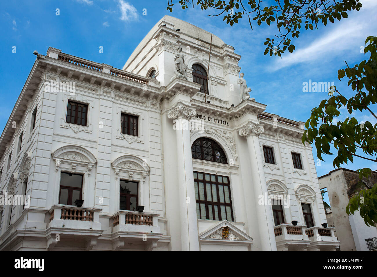 Palazzo Comunale. Panama, Panama City, città storica elencati come patrimonio mondiale dall' UNESCO, il Casco Antiguo, Barrio San Felipe, Palac Foto Stock