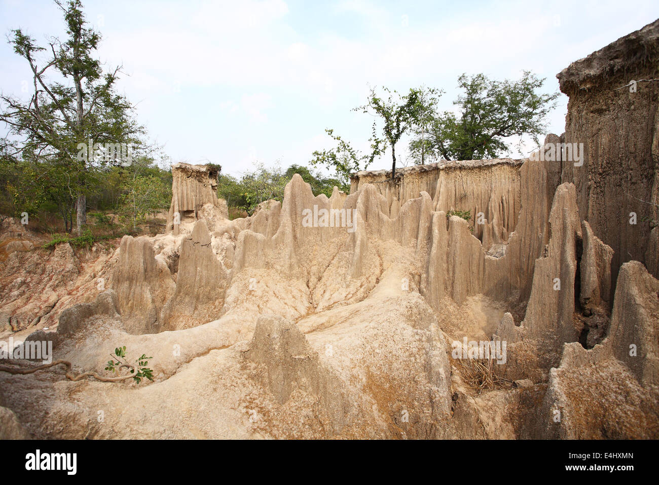 Suoli erosi in Thailandia Foto Stock