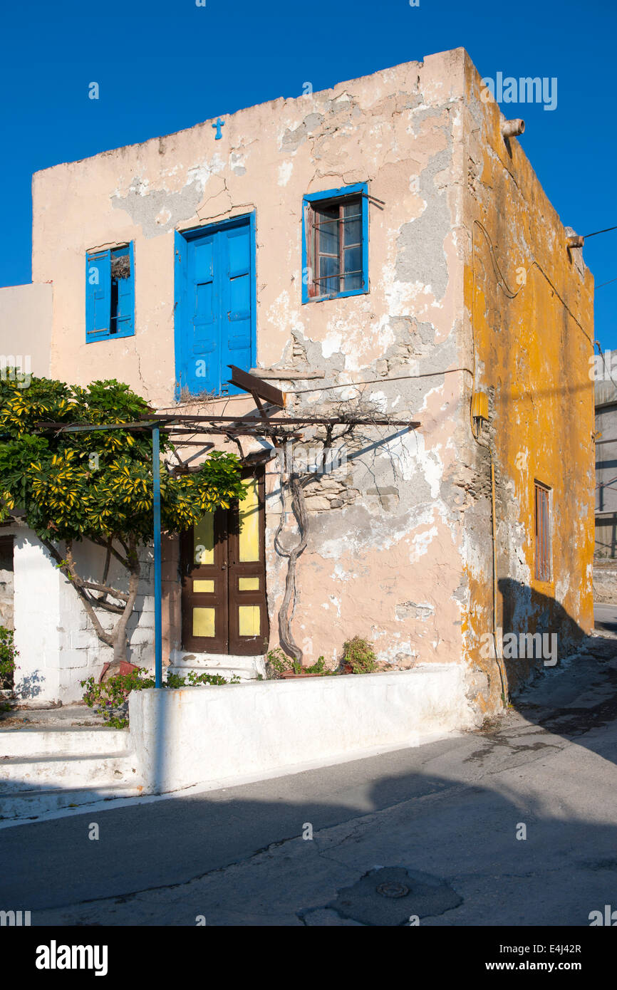 Griechenland, Rodi, Fanes, buntes Dorfhaus Foto Stock
