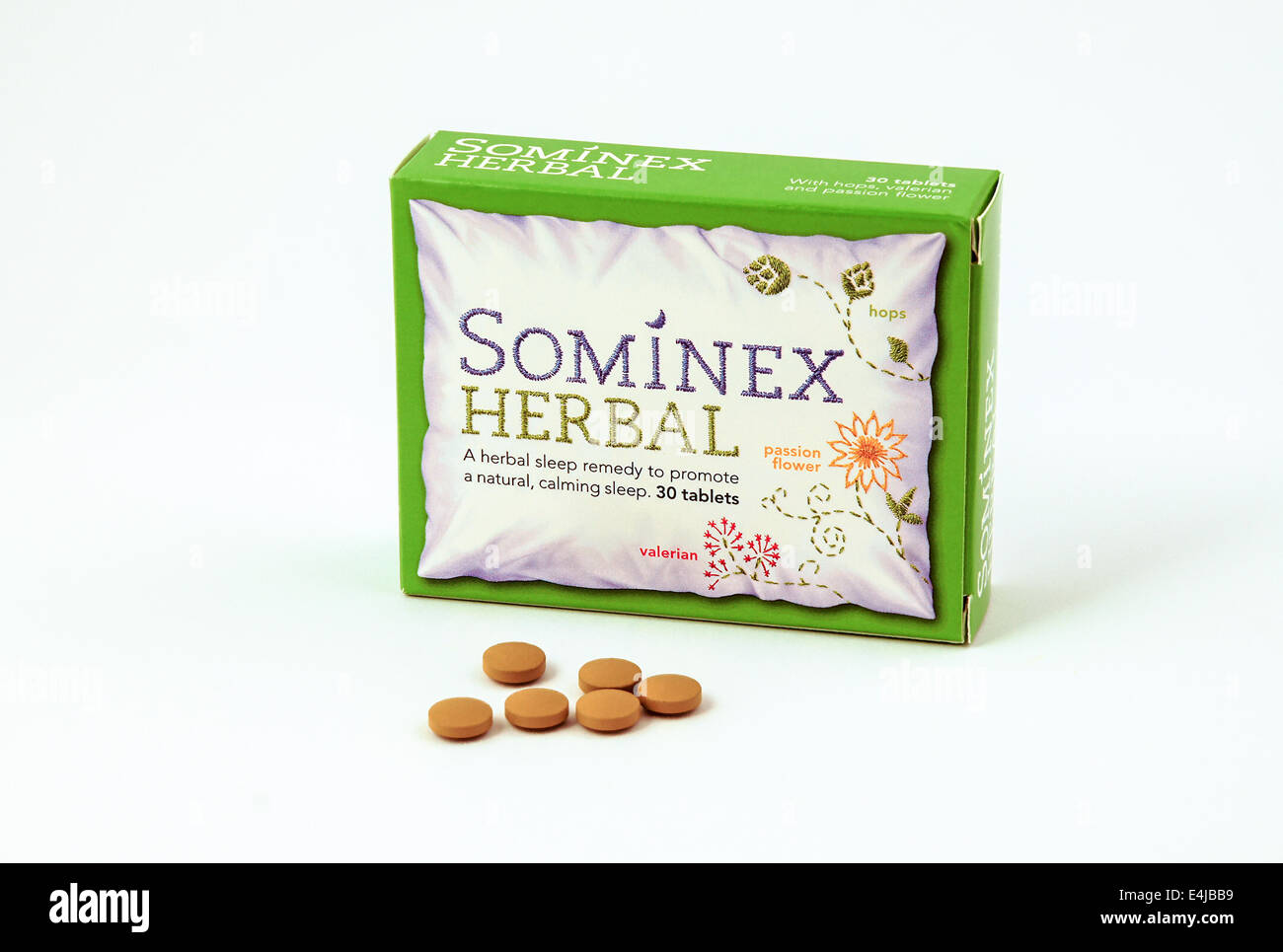 Sominex, un trattamento a base di erbe per l'insonnia Foto Stock