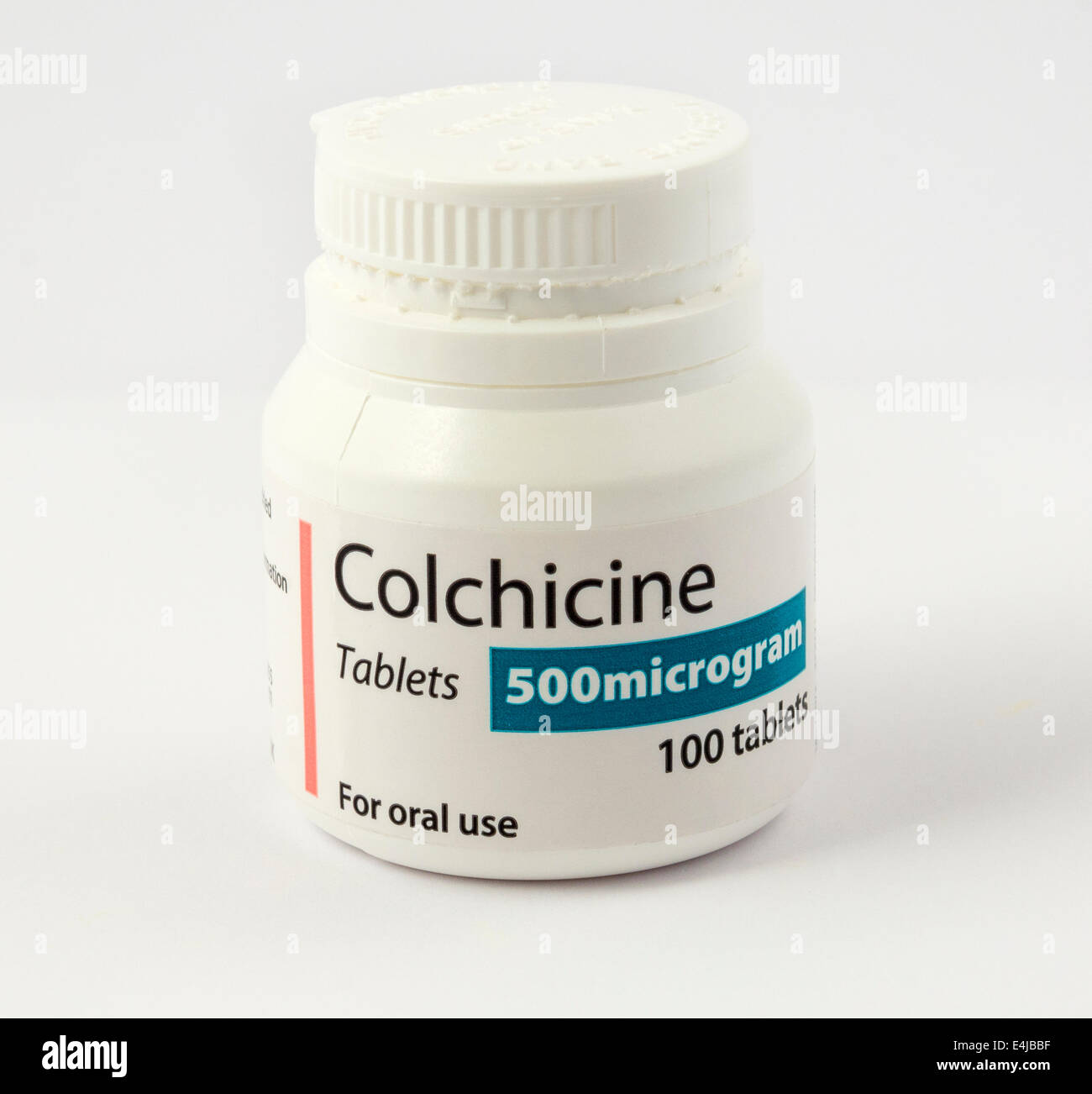La colchicina compresse, un farmaco anti-infiammatorio per la gotta. Foto Stock