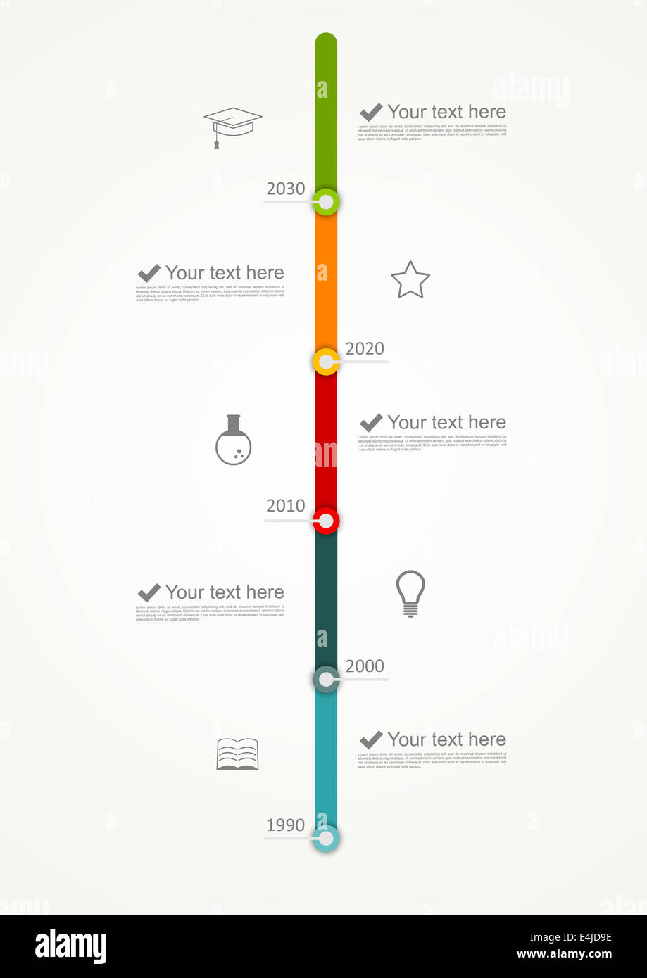 Infografico Timeline Foto Stock