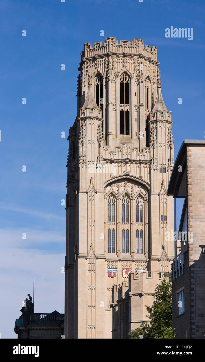 Il Wills Tower, l'Università di Bristol Bristol England Regno Unito Foto Stock