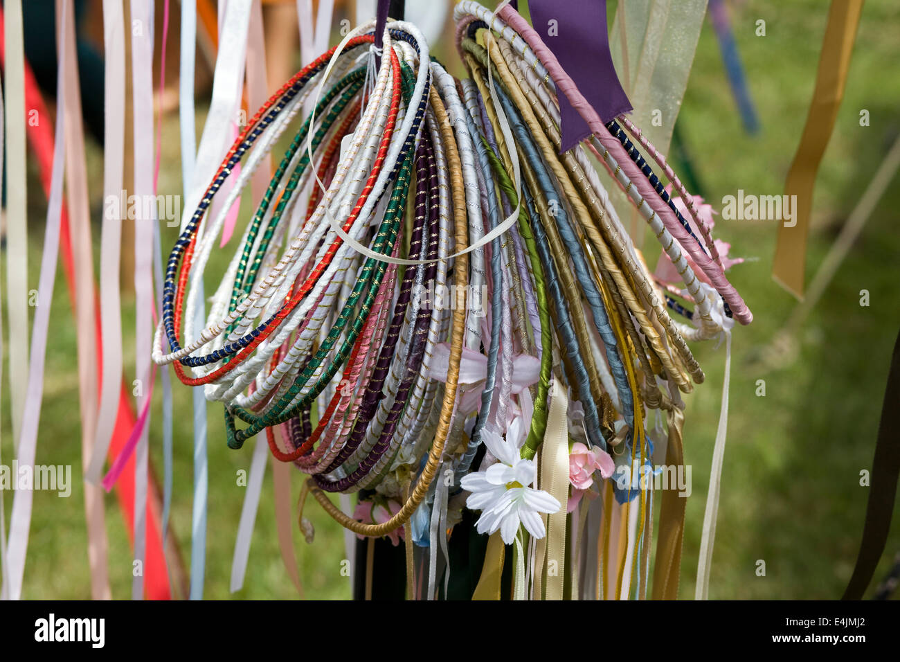 Fiori di seta ghirlanda di acconciatura Foto Stock