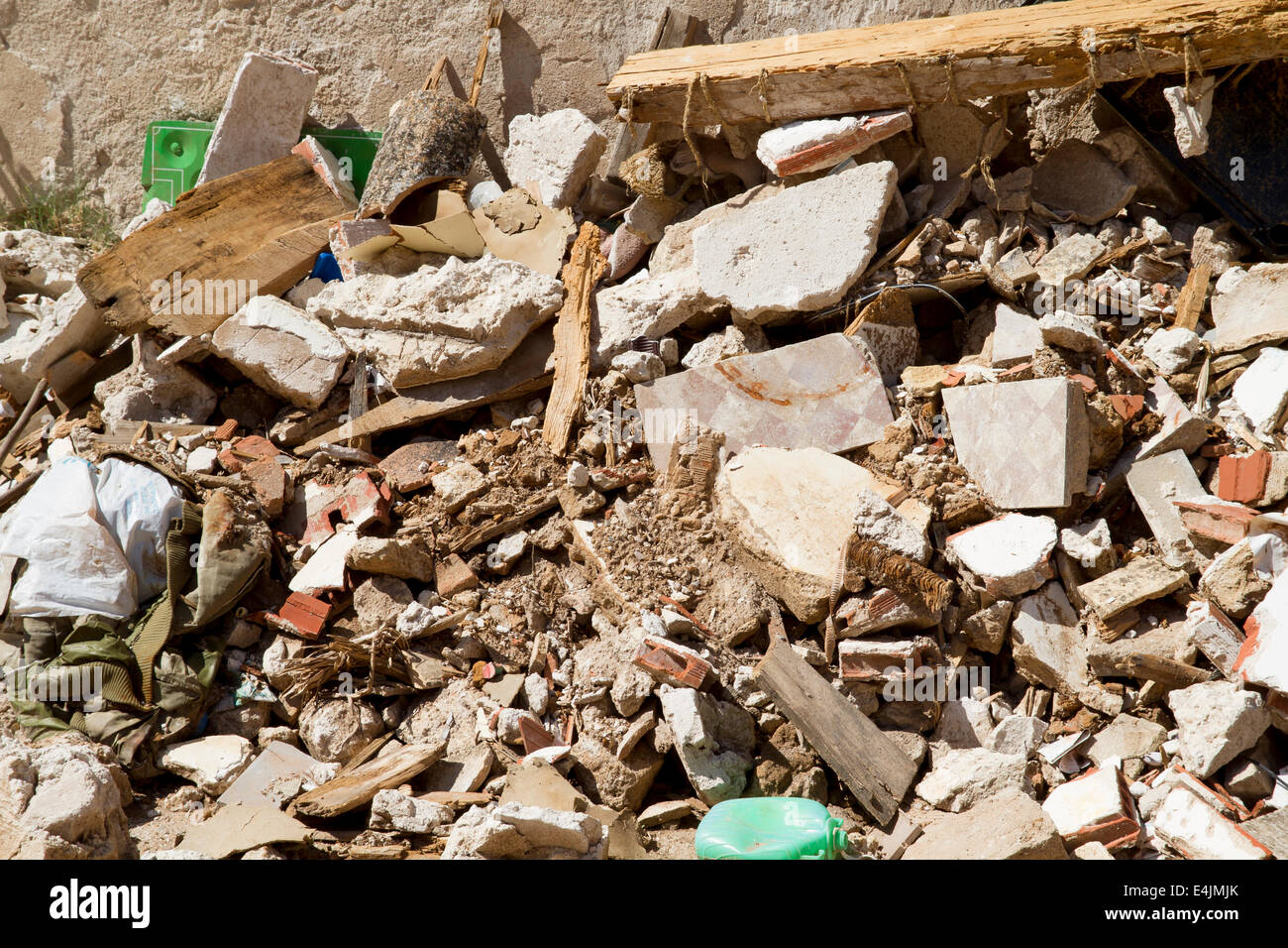 Casa di demolizione, rovine, Brihuega, Spagna Foto Stock