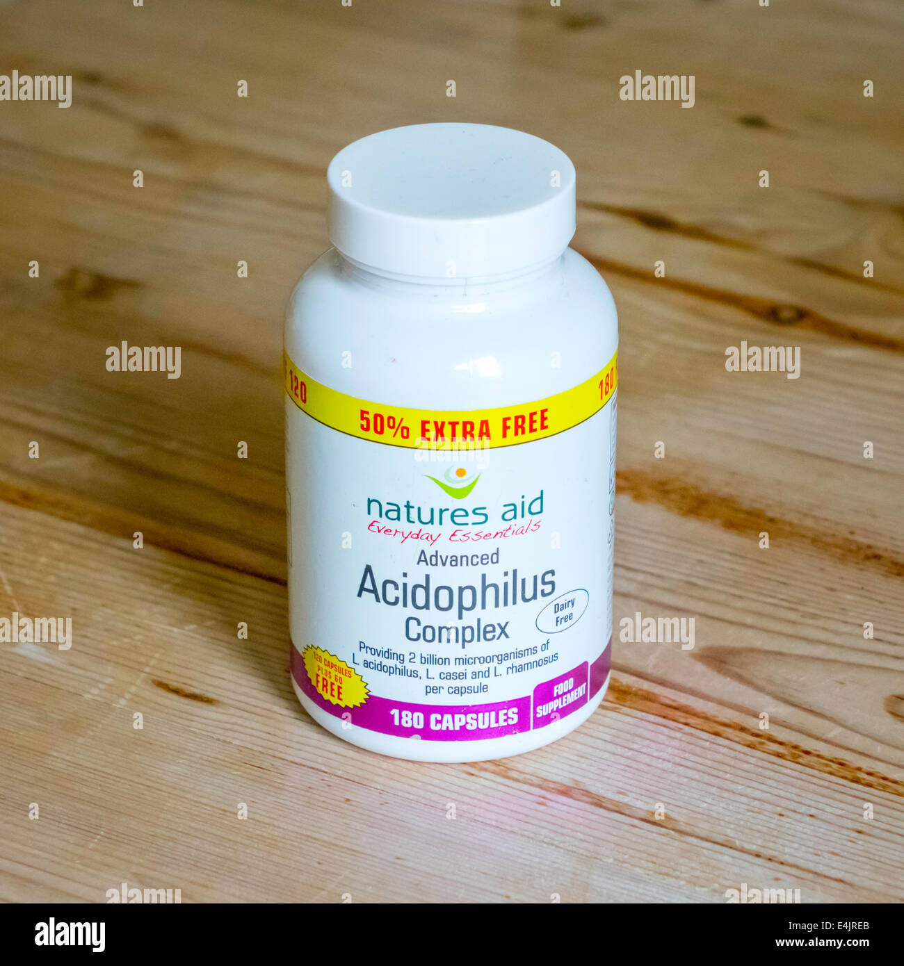 Vasetto di Acidophilus salute integratore alimentare capsule Foto Stock