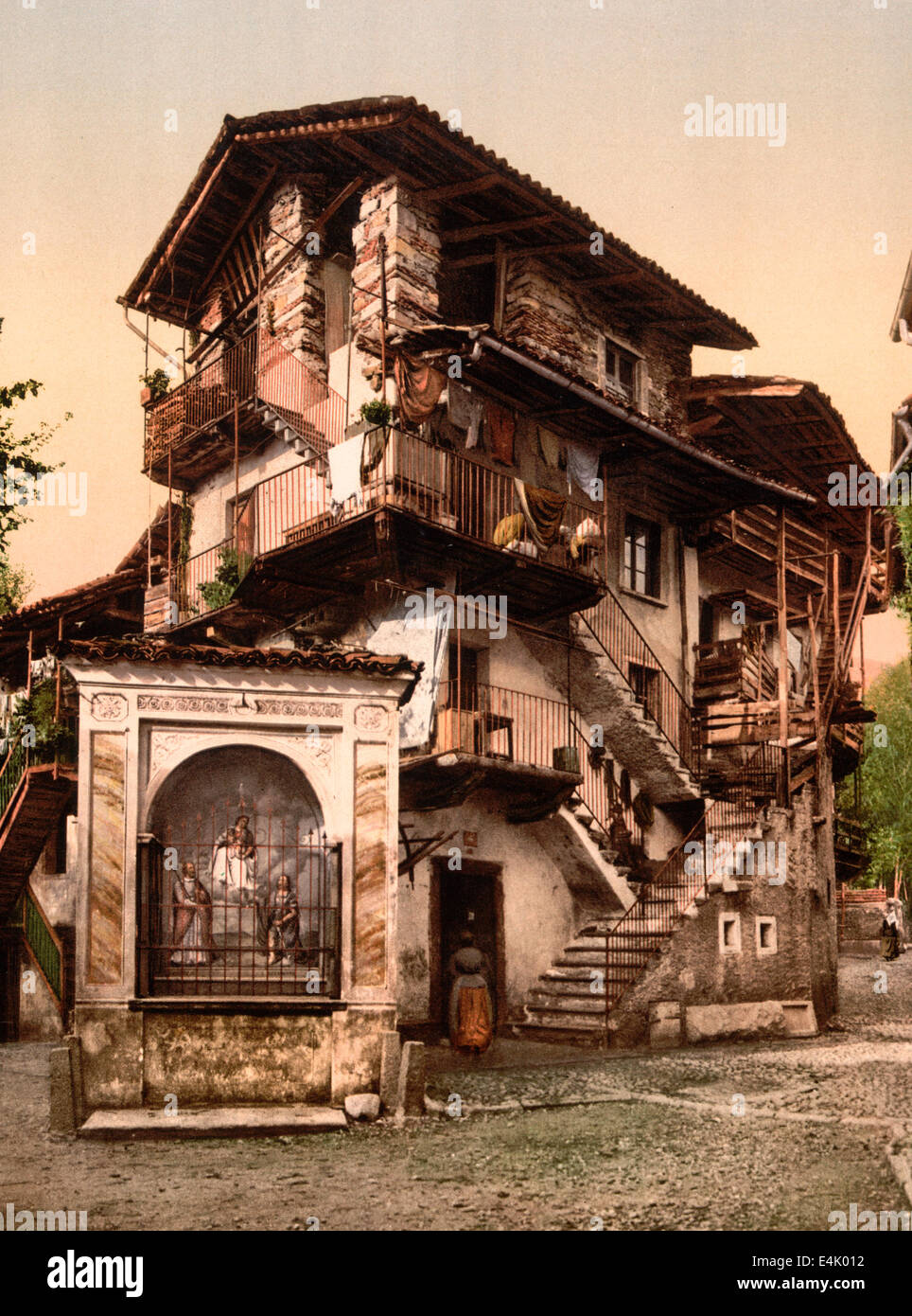 Baveno, Casa Morandi, Lago Maggiore, Italia, circa 1900 Foto Stock