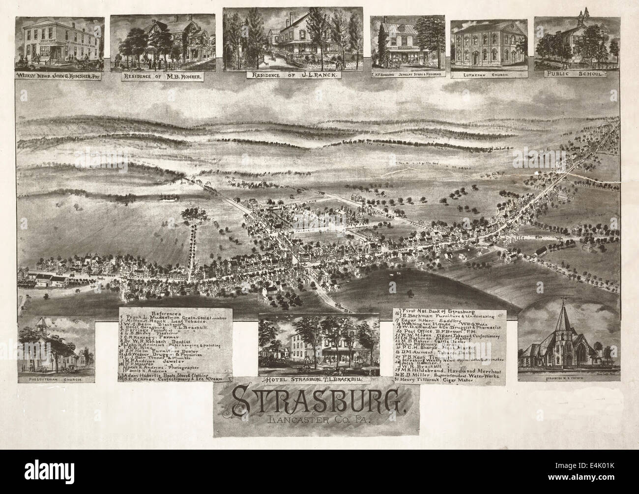 Strasburgo, Lancaster County Pennsylvania 1903 Foto Stock