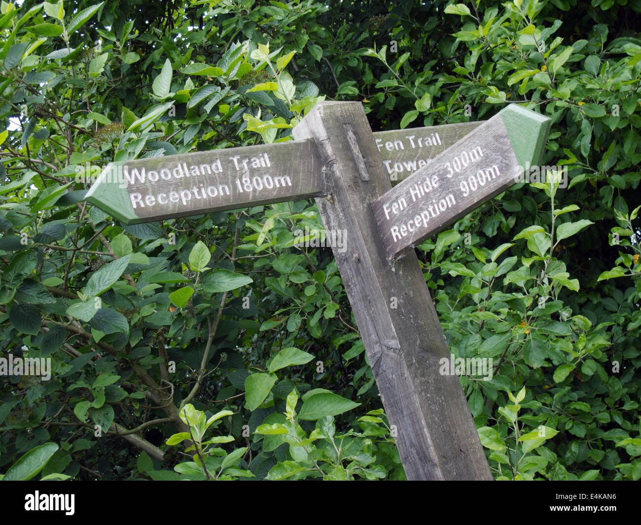 La riserva naturale di segno di orientamento Foto Stock
