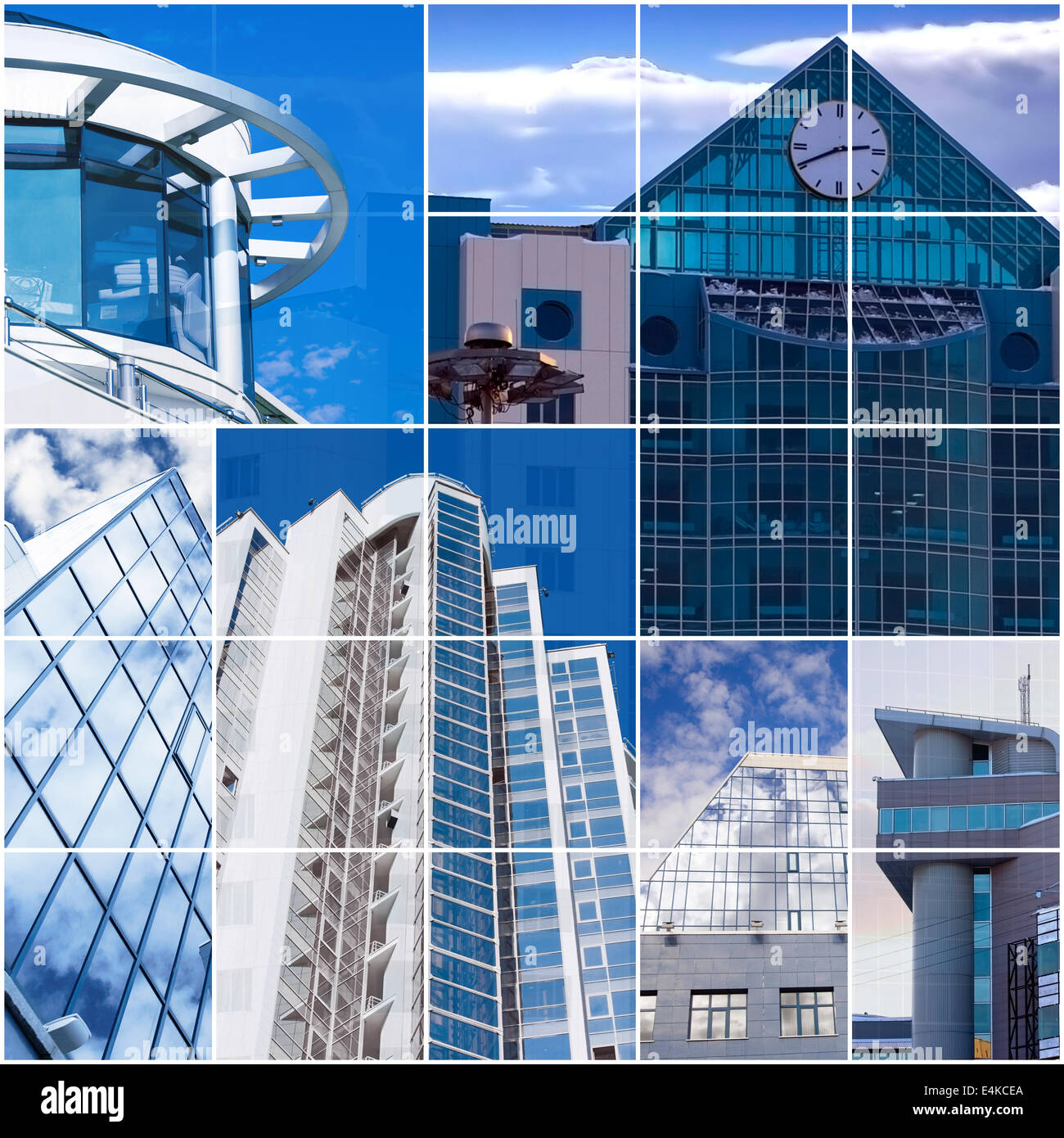 Moderni edifici per uffici in vetro e metallo Foto Stock