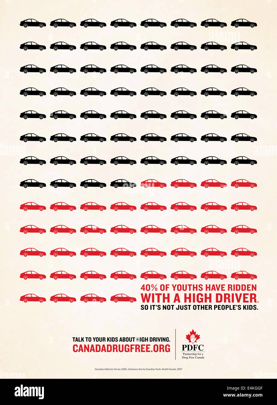 "Parla ai tuoi bambini dei siti Web di alta guida' poster della campagna lanciata in Canada, 2014. Vedere la descrizione per ulteriori informazioni. Foto Stock