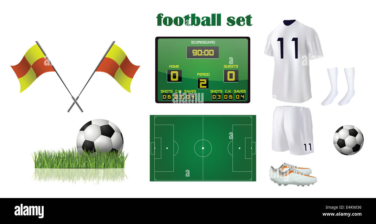 Kit calcio accessori Foto stock - Alamy