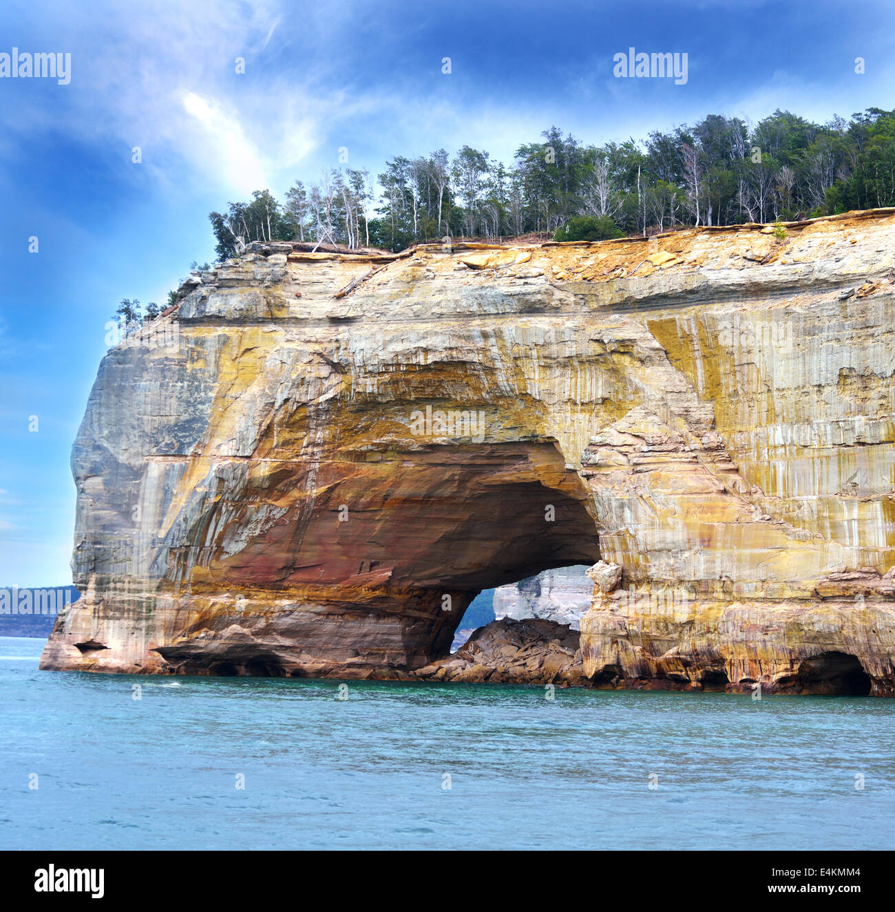 Nella foto Rock nazionale riva del lago Michigan Foto Stock