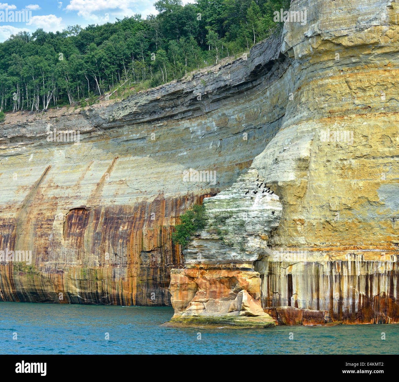 Nella foto Rock nazionale riva del lago Michigan Foto Stock