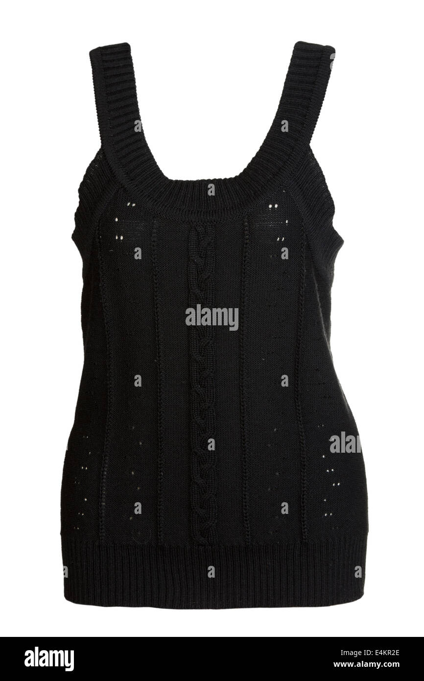 In maglia nera vest Foto Stock