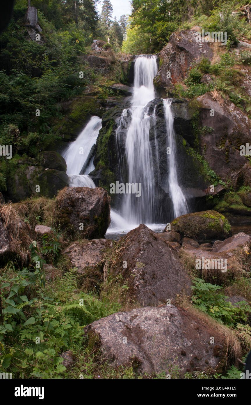 Germania, Baden-Württemberg, cascate di Triberg riserva naturale sul fiume Gutach nella Foresta Nera Foto Stock