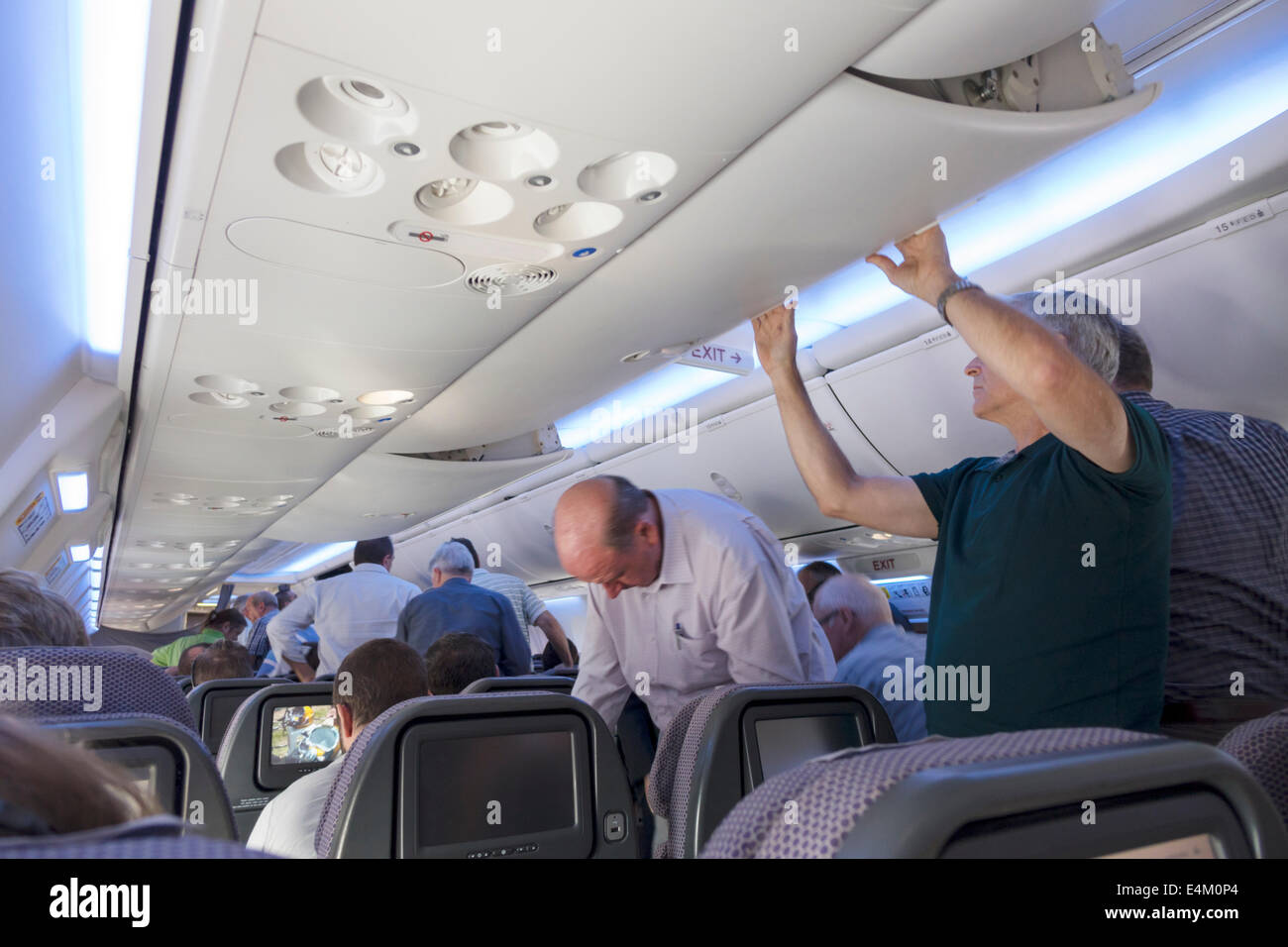 Melbourne Australia,Tullamarine International Airport,MEL,Qantas,compagnie aeree,aereo aereo aereo aereo aereo aereo aereo aereo aereo aereo aereo aereo aereo aereo commerciale, cabina passeggeri, onboar Foto Stock