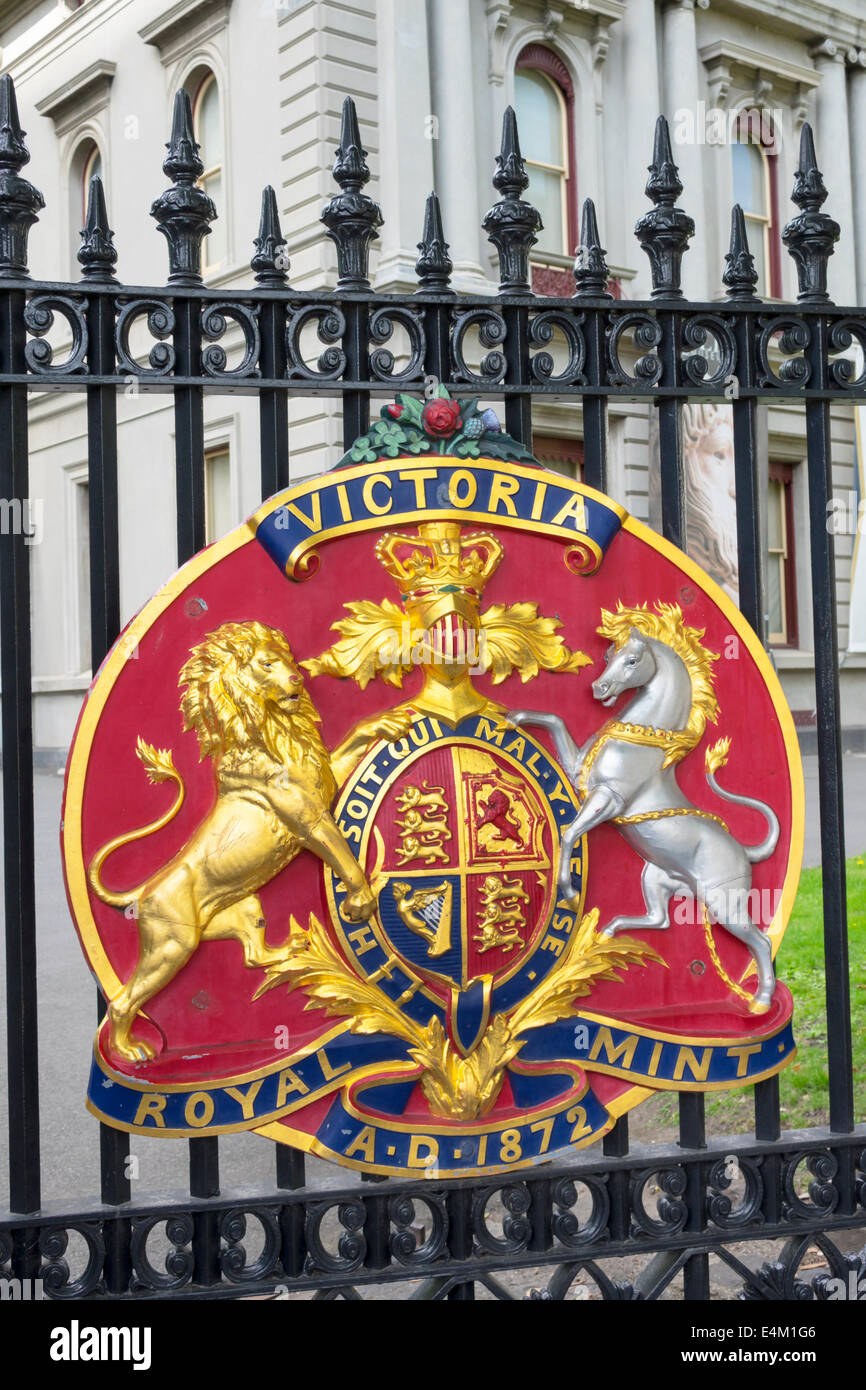 Melbourne Australia, Victoria Royal Mint, SEAL, gate, AU140318055 Foto Stock