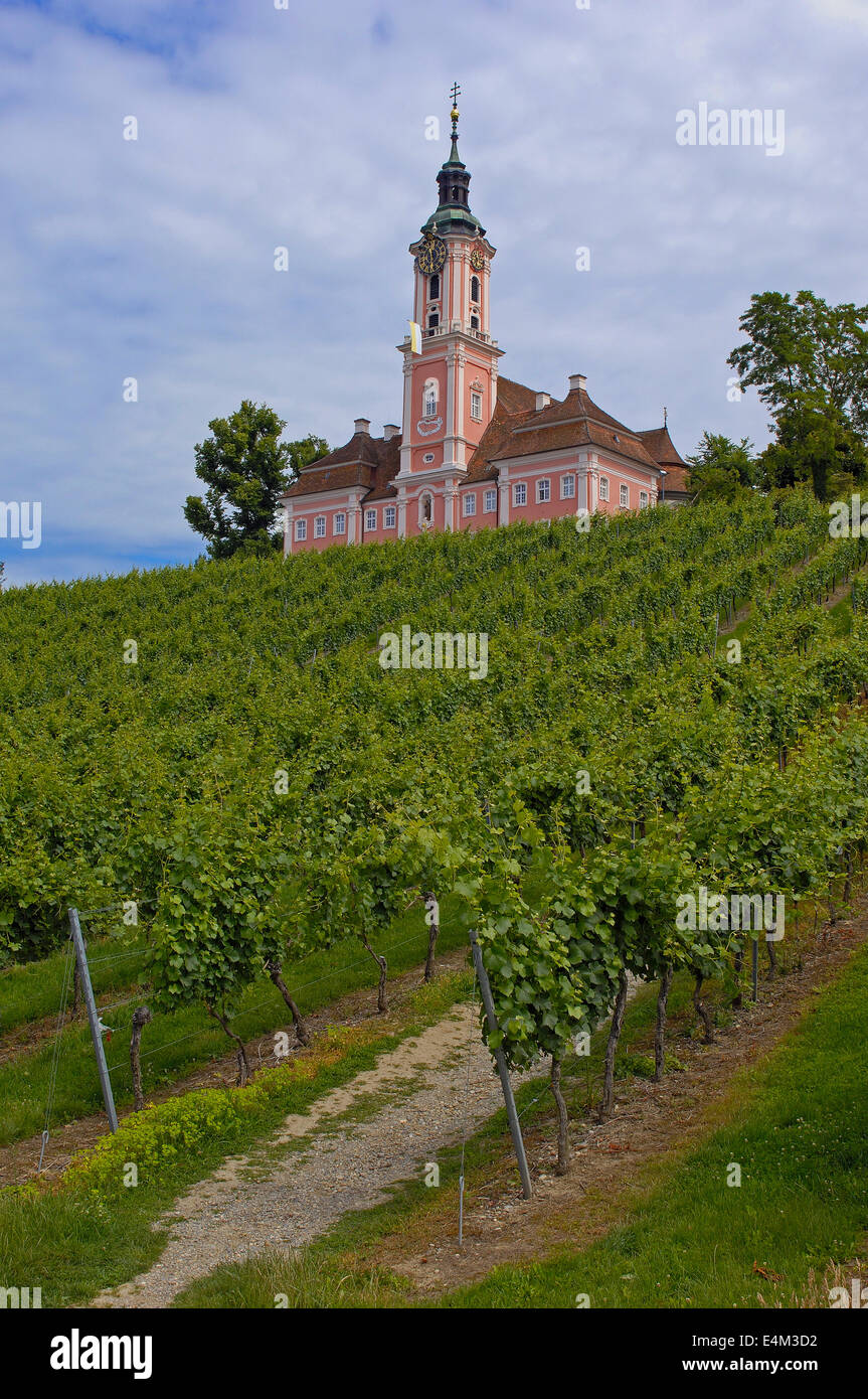 Birnau, Monastero Birnau, santuario di Birnau, pellegrinaggio mariano chiesa, Baden-Wuerttemberg, Germania, il lago di Costanza, Bodensee, Foto Stock