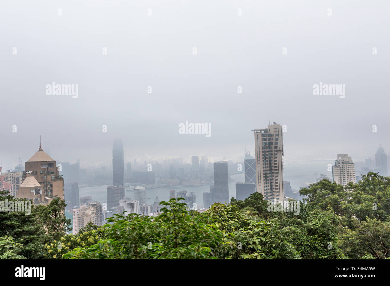 Cina Hong Kong grattacieli. vista città skyline Foto Stock