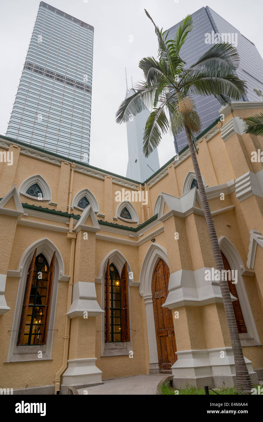 Cina Hong Kong grattacieli. vista città skyline Foto Stock