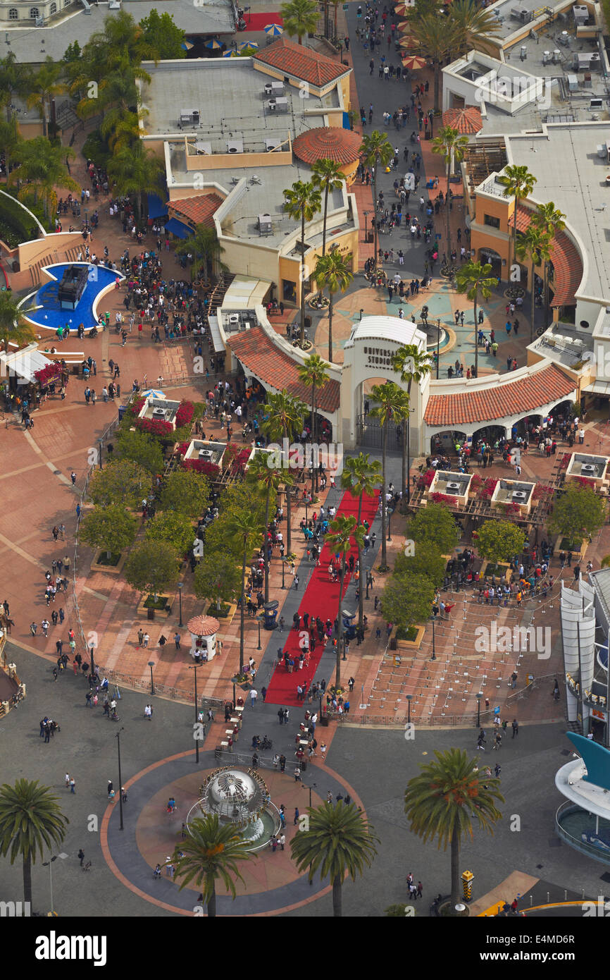 Universal Studios, Hollywood, Los Angeles, California, Stati Uniti d'America - aerial Foto Stock