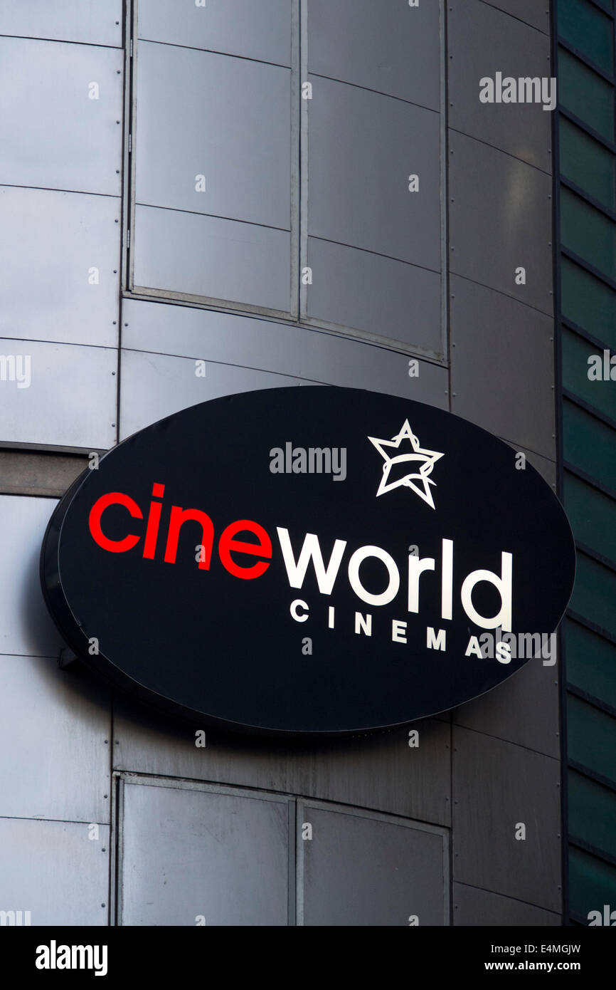 Cinema Cineworld segno. Foto Stock