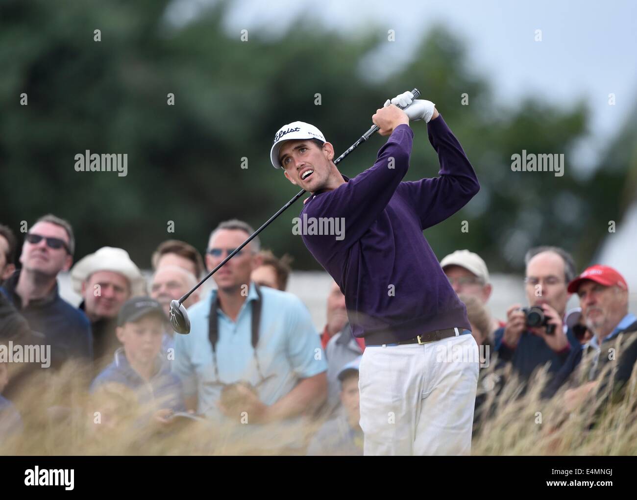 Hoylake, UK. 14 Luglio, 2014. L'apertura. Chesson HADLEY [USA] durante la sua pratica rotonda. Credito: Azione Sport Plus/Alamy Live News Foto Stock