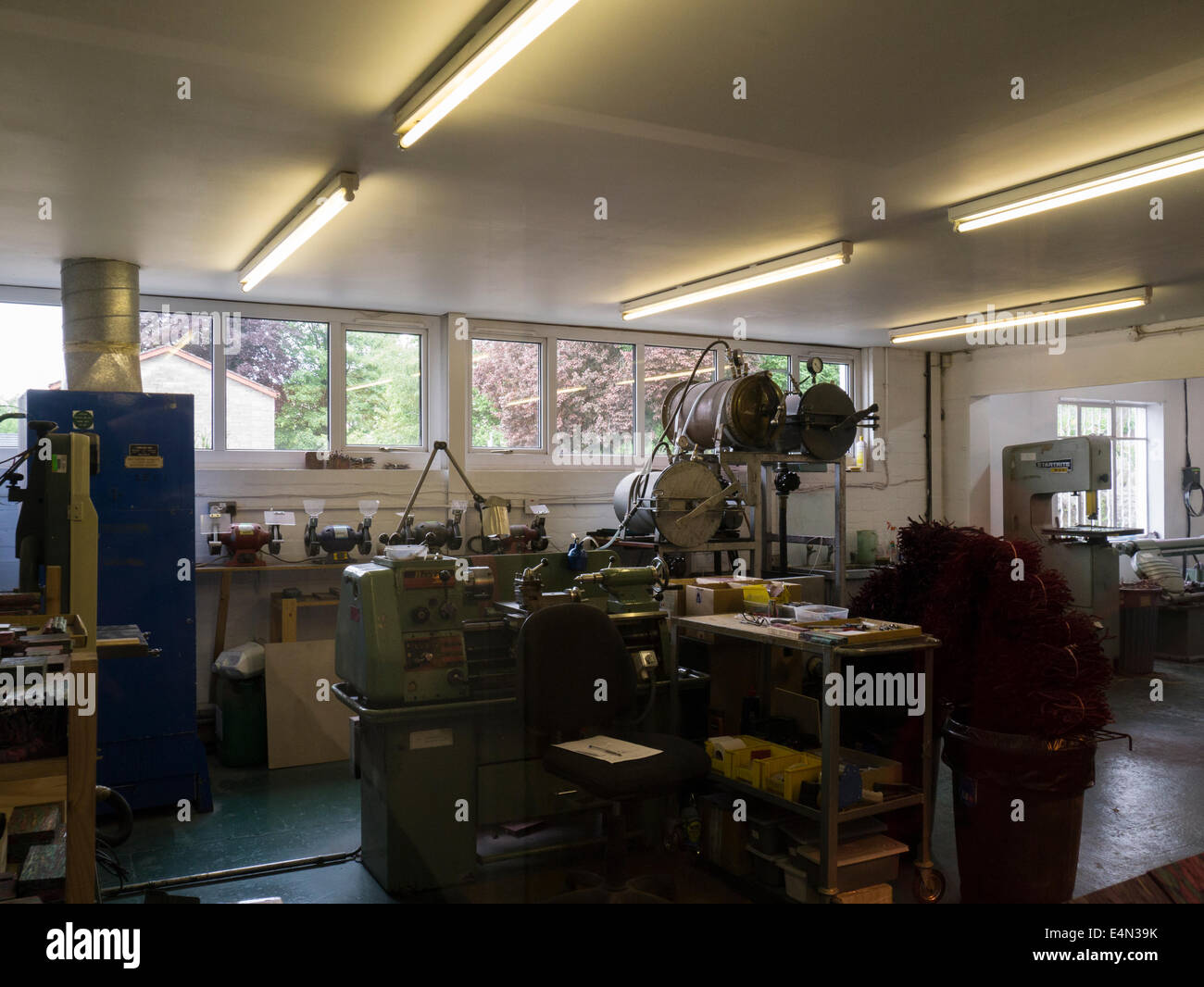 La sala macchina di Heathergems Visitor Center e negozio della fabbrica Pitlochry Perth & Kinross in Scozia Foto Stock