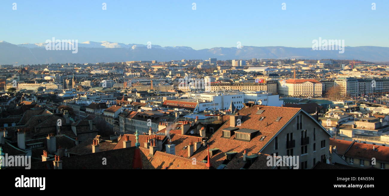 Città di Ginevra, Svizzera Foto Stock
