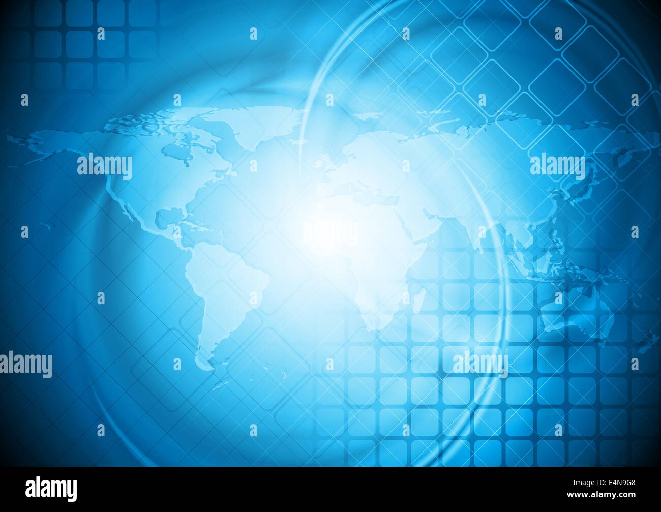 Tech sfondo con mappa del mondo Foto Stock Tech sfondo con mappa del mondo Foto Stock