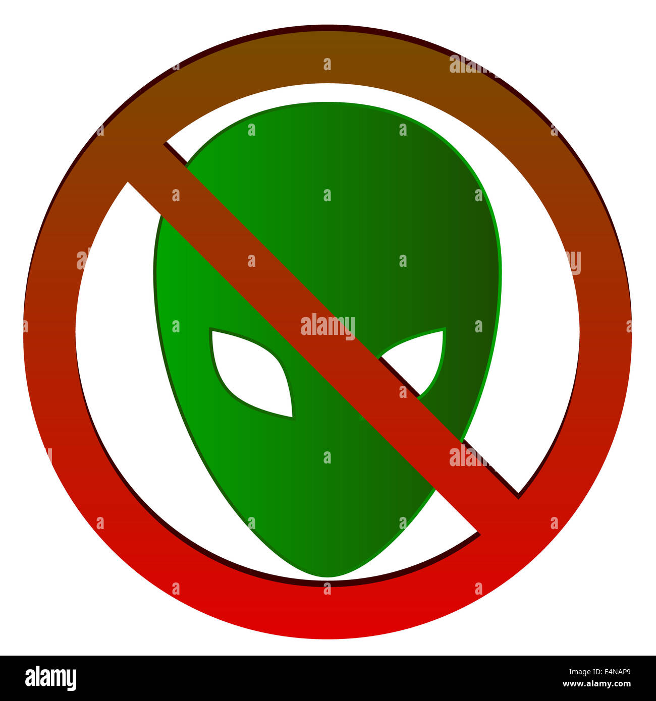 Nessun alieno Foto Stock