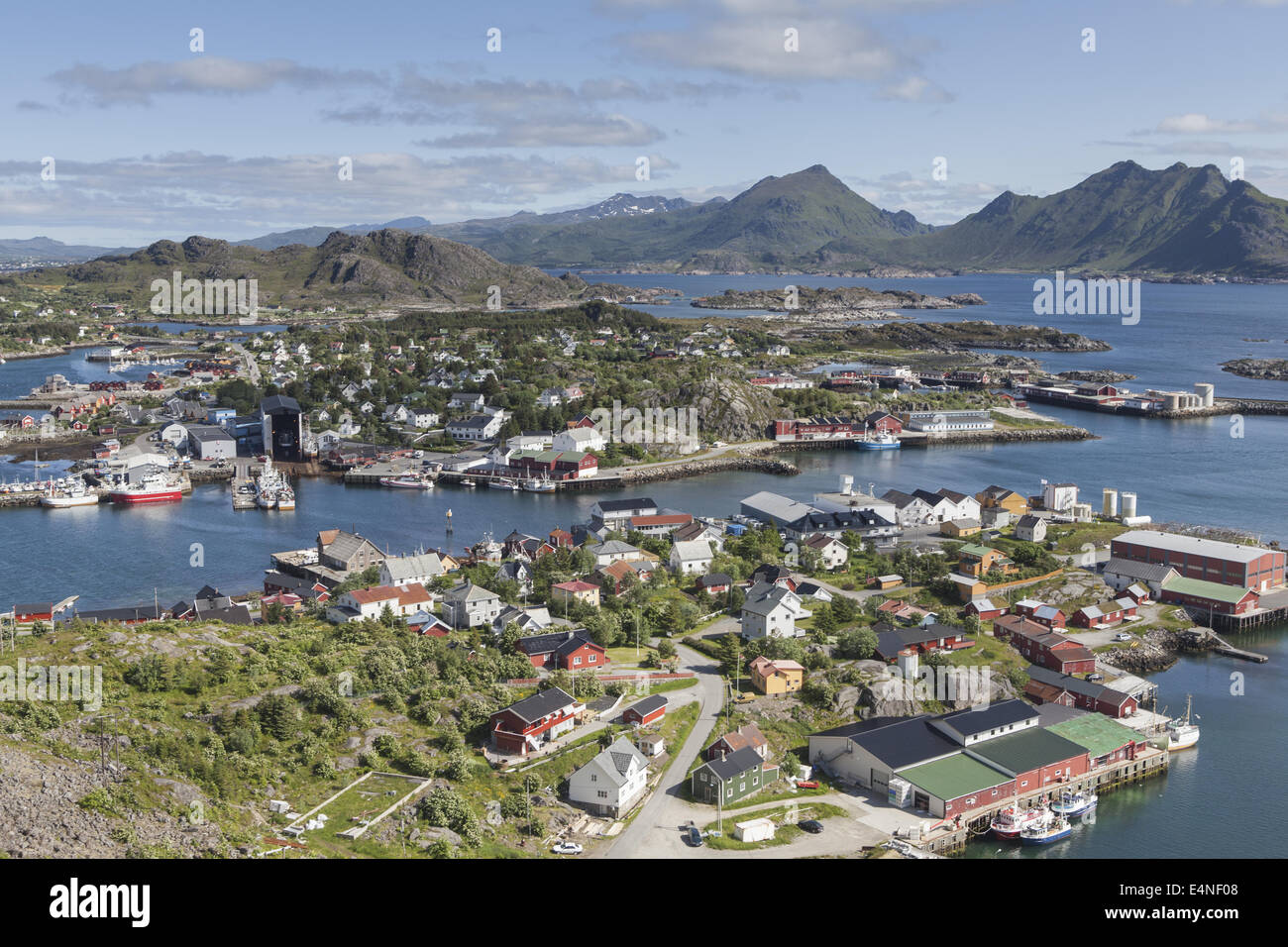 Villaggio Ballstad,Vestvågøy, Isole Lofoten Foto Stock