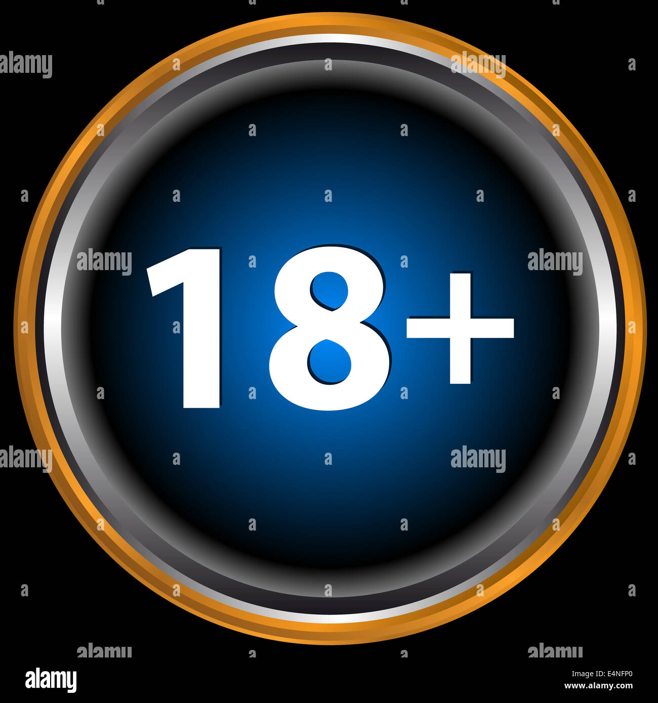 Diciotto plus icon Foto Stock