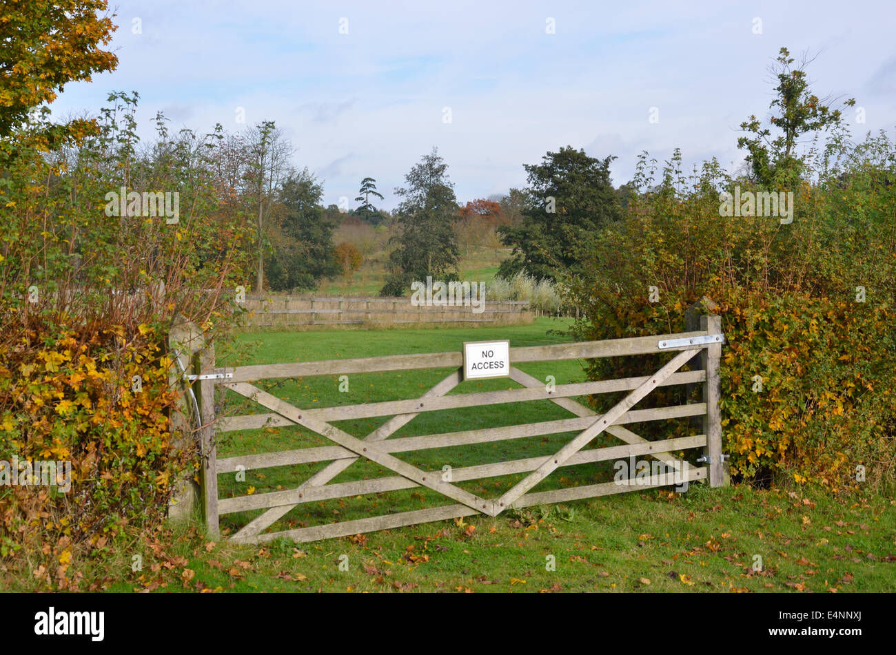 Nessun gate di accesso Foto Stock