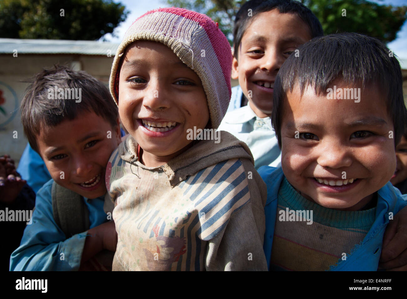 La scuola dei bambini, Distretto di Myagdi, Nepal Foto Stock